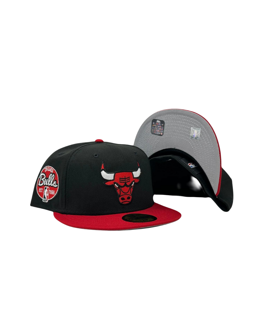 Chicago Bulls 5950 New Era Fitted Hat Black Red